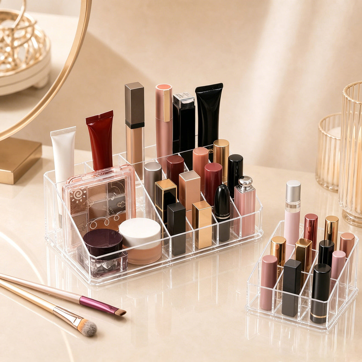 Clear Acrylic Makeup & Vanity Organizer