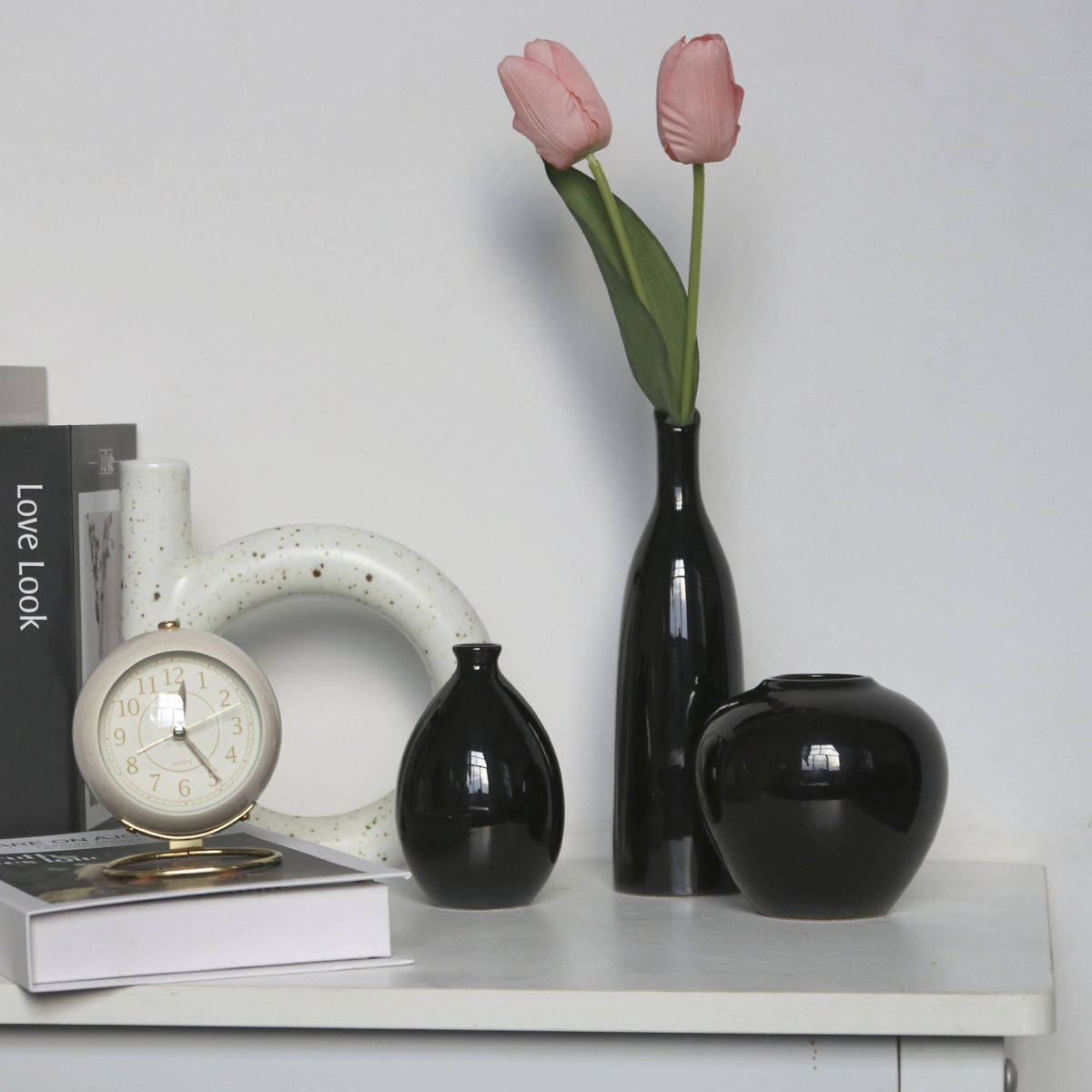 Minimalist Ceramic Bud Vase Set