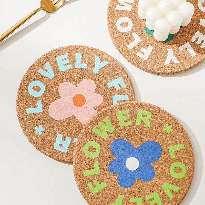 Floral Cork Drink Coaster