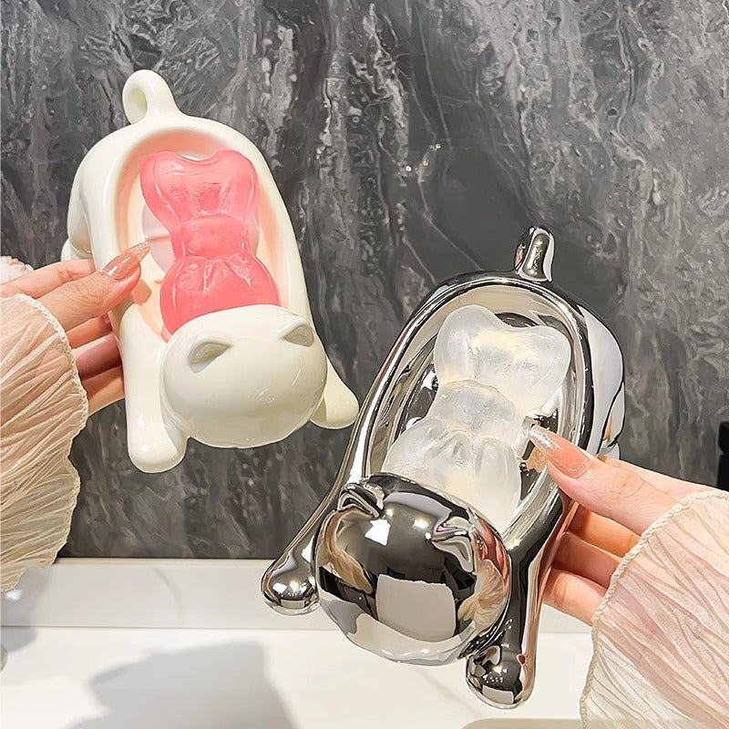 Cat-Shaped Decorative Soap Dish