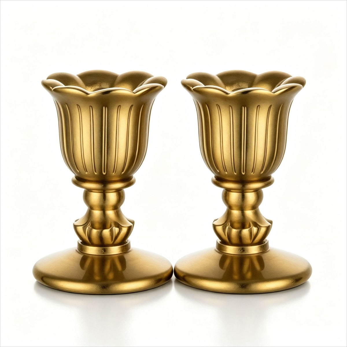 Vintage Gold Taper Candle Holder