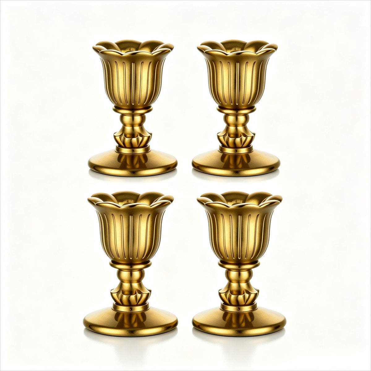 Vintage Gold Taper Candle Holder