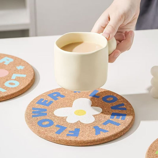 Floral Cork Drink Coaster